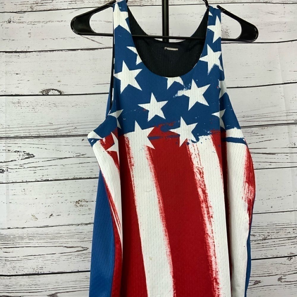 Stars and Stripes Pattern Tank Top Reversible - Picture 12 of 13